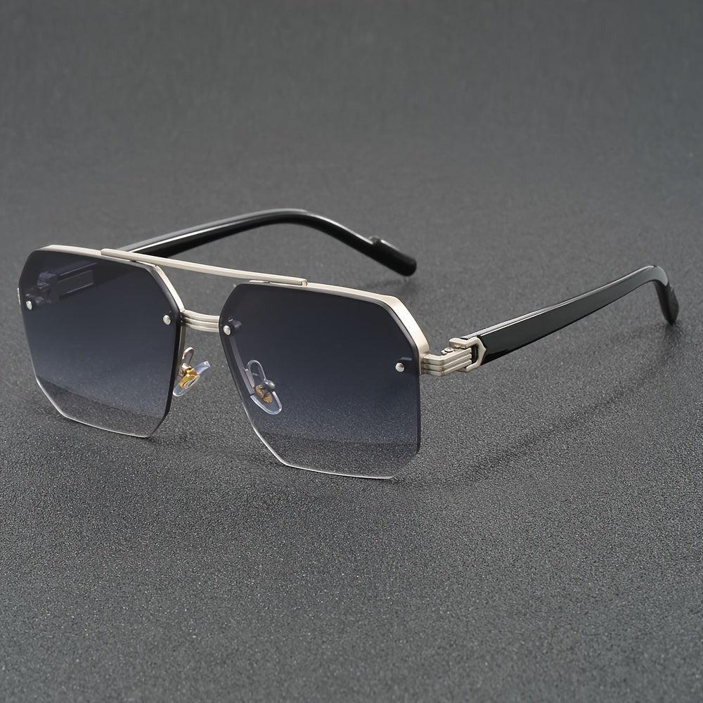 Half-rimless glasses made of zinc alloy with PC lenses