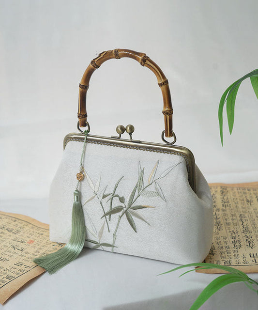 Sac fourre-tout de style chinois brodé en bambou fait main - TrendAura