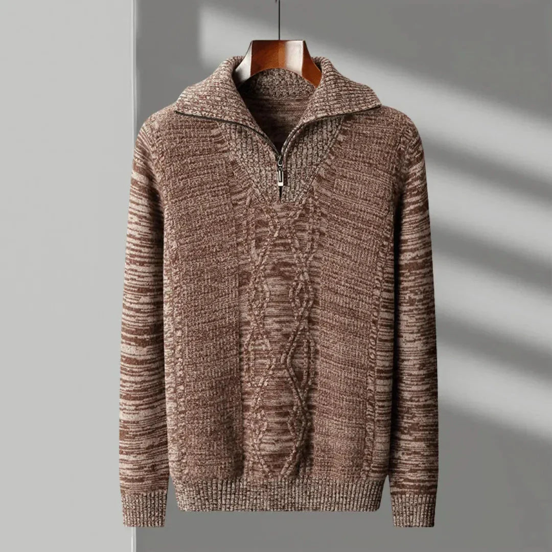 Hank Merino Wool Half-Zip Sweater