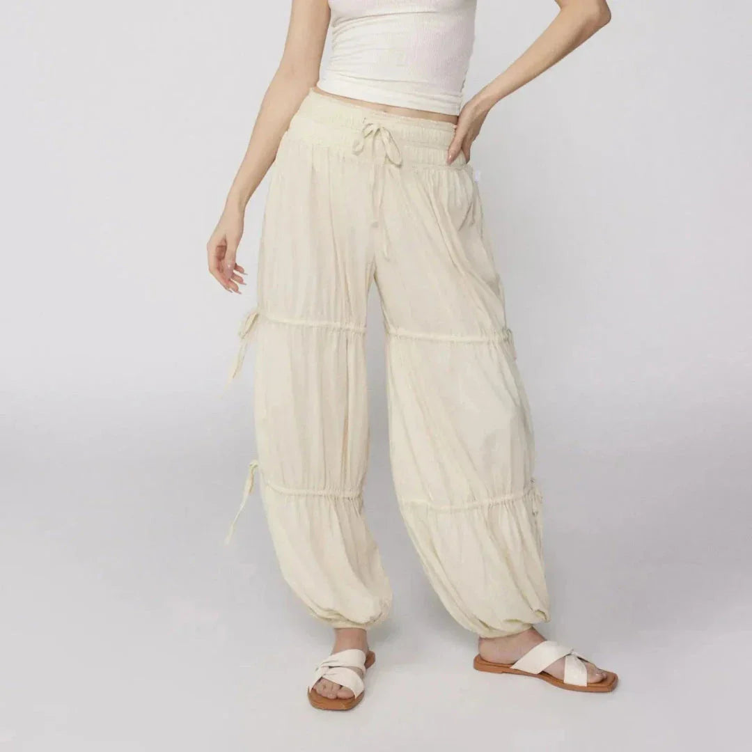 Harshay Boho Drawstring Tiered Lounge Pants