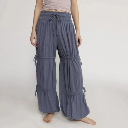 Harshay Boho Drawstring Tiered Lounge Pants