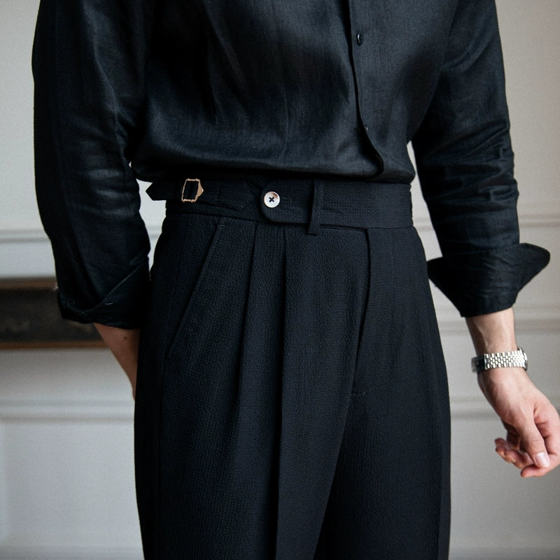 Connor Men's Tailored Pleated Trousers By TrendAura Structured Dress Pants For Formal Office And Everyday Wear