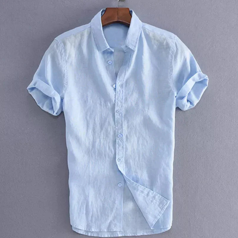 Klinst Mens Casual Short Sleeve Shirts Breathable Soft Comfort For Vacation And Streetwear