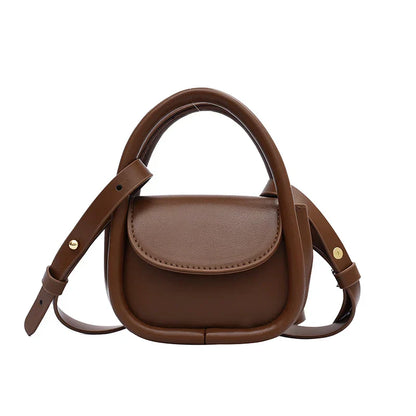 TrendAura Mono Crossbody Bag - Leather Crossbody With Adjustable Strap And Snap Closure