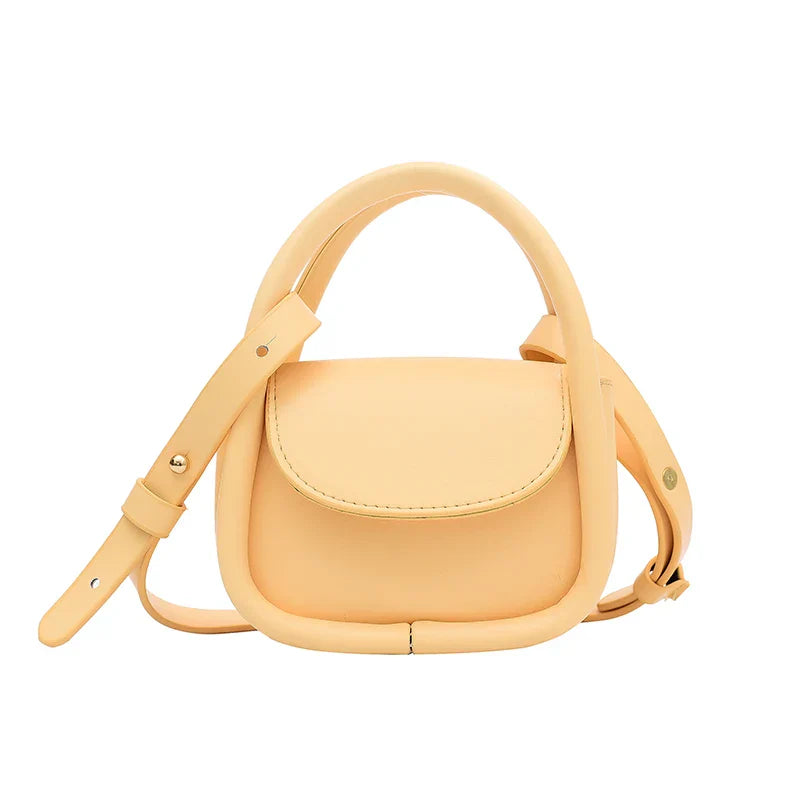 TrendAura Mono Crossbody Bag - Leather Crossbody With Adjustable Strap And Snap Closure