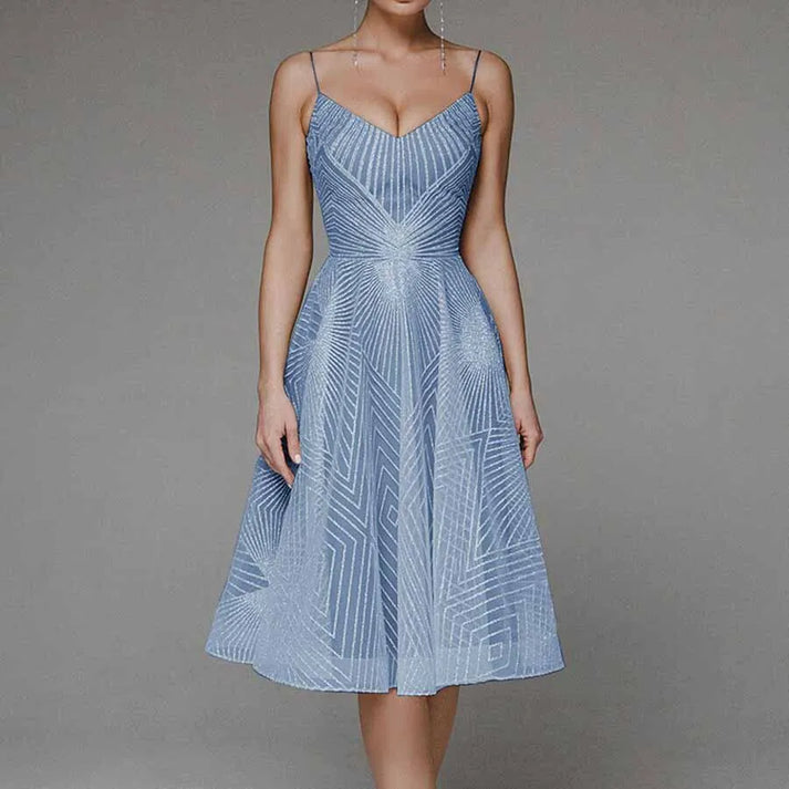 Lana Midi Dress Open Back For Women Elegant Glamorous Fit For Formal Events And Occasions