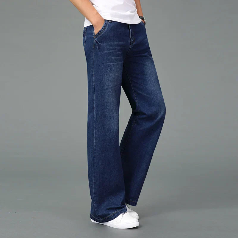 Mens Flared Boot Cut Jeans With Relaxed Straight Fit For Modern Vintage Style For Everyday Wardrobe