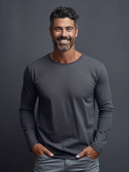 Liv Mens Long Sleeve T Shirt Ultra Comfortable Everyday Wear For Active Men Premium Quality Durable