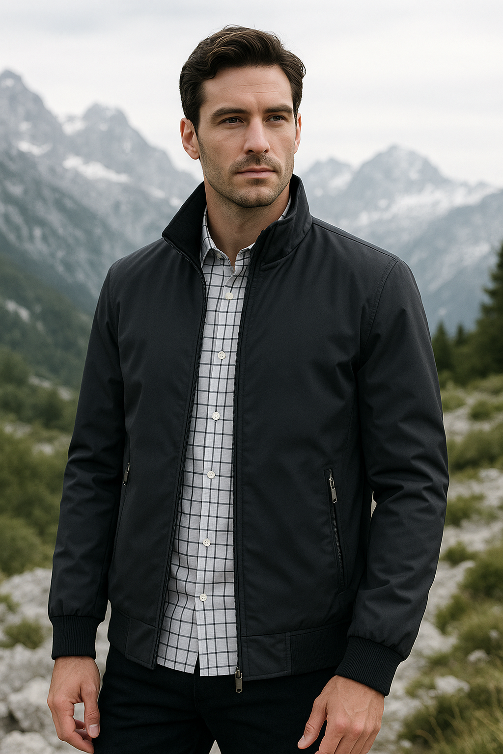 Mens Windproof Lightweight Winter Jacket For Everyday Commute And Outdoor Activities