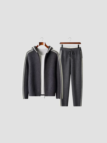 Leisure Tracksuit For Men Zip Up Jacket And Drawstring Pants Luxurious Comfort Premium Material