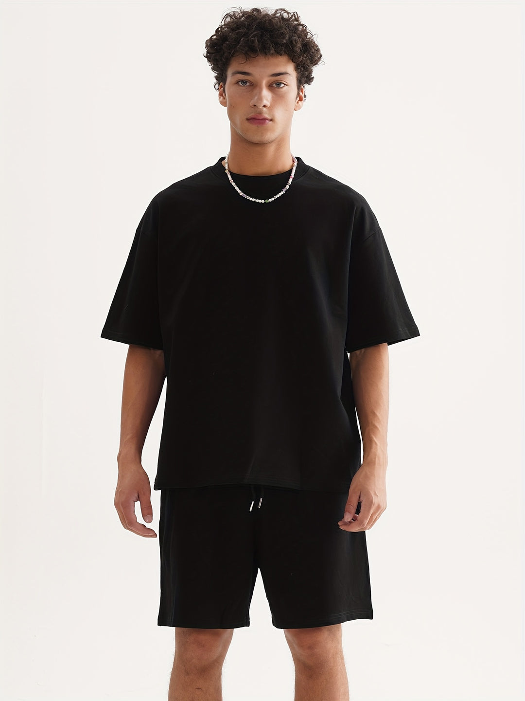 Men's Summer T Shirt And Shorts Set Lightweight Breathable Comfort For Casual Everyday Wear