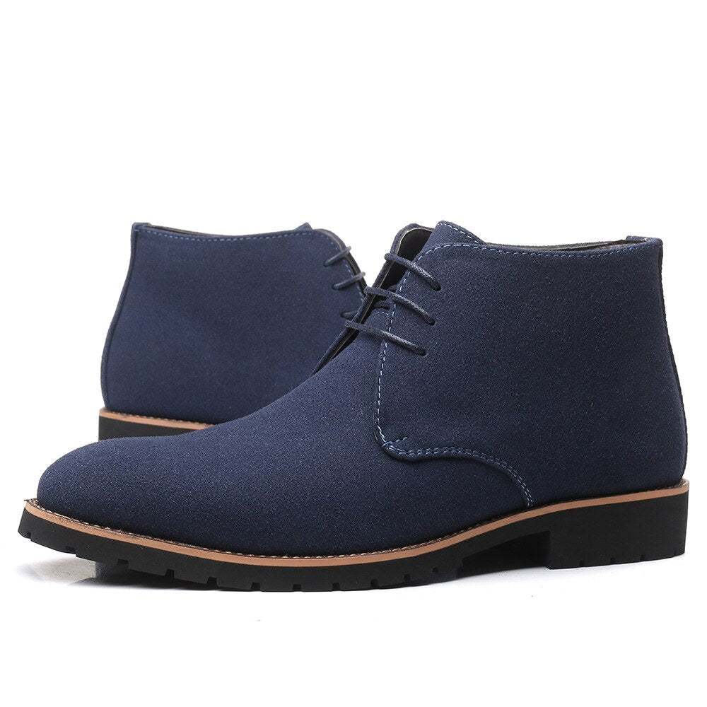 Mens Cow Suede Ankle Boots With All Day Comfort And Modern Casual Spring Style For Men