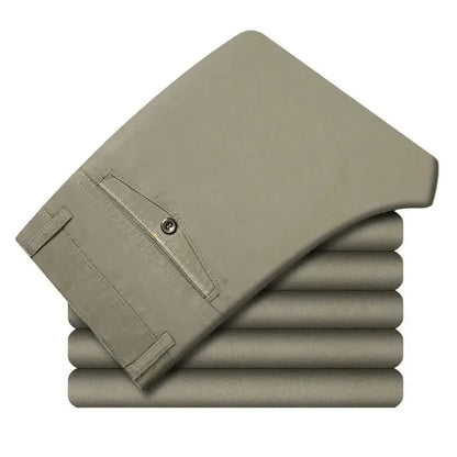 Mens Casual Cotton Pants Breathable Comfort For Everyday Wear Ideal Spring Autumn