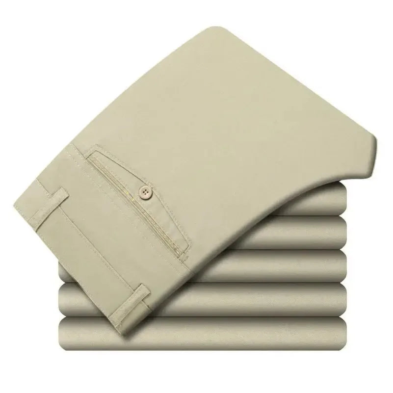 Mens Casual Cotton Pants Breathable Comfort For Everyday Wear Ideal Spring Autumn