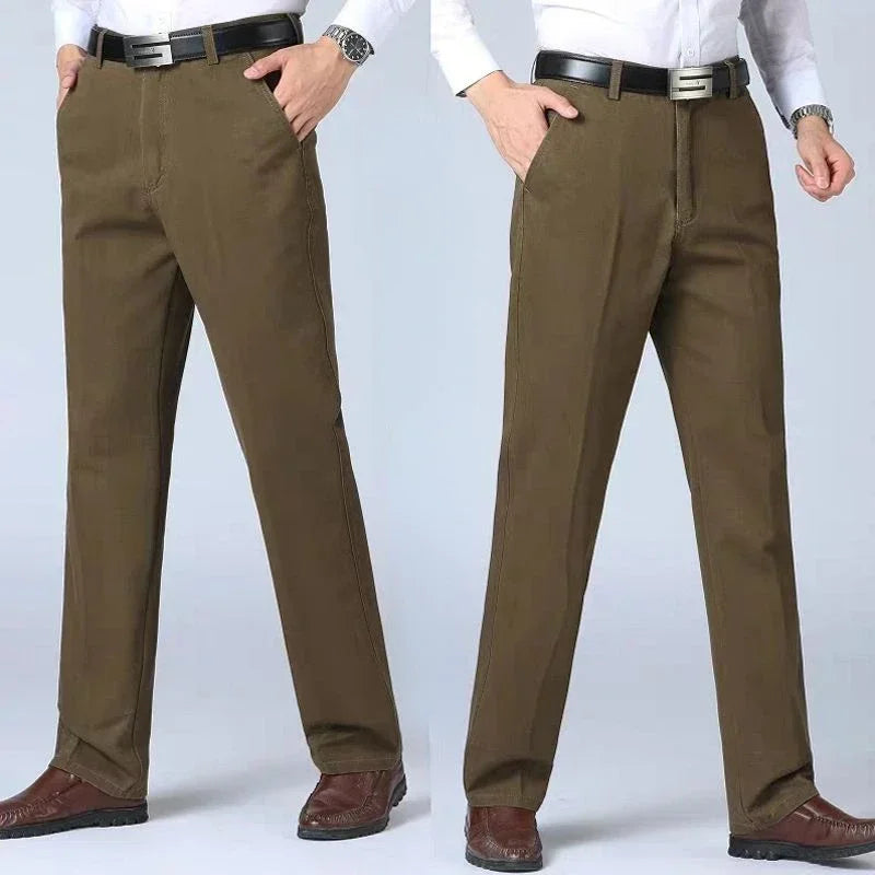 Mens Casual Cotton Pants Breathable Comfort For Everyday Wear Ideal Spring Autumn