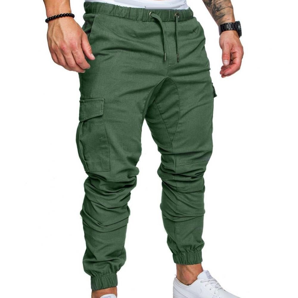 Mens Cargo Pants With Elastic Waistband And Cargo Pockets For Everyday Comfort And Versatile Style