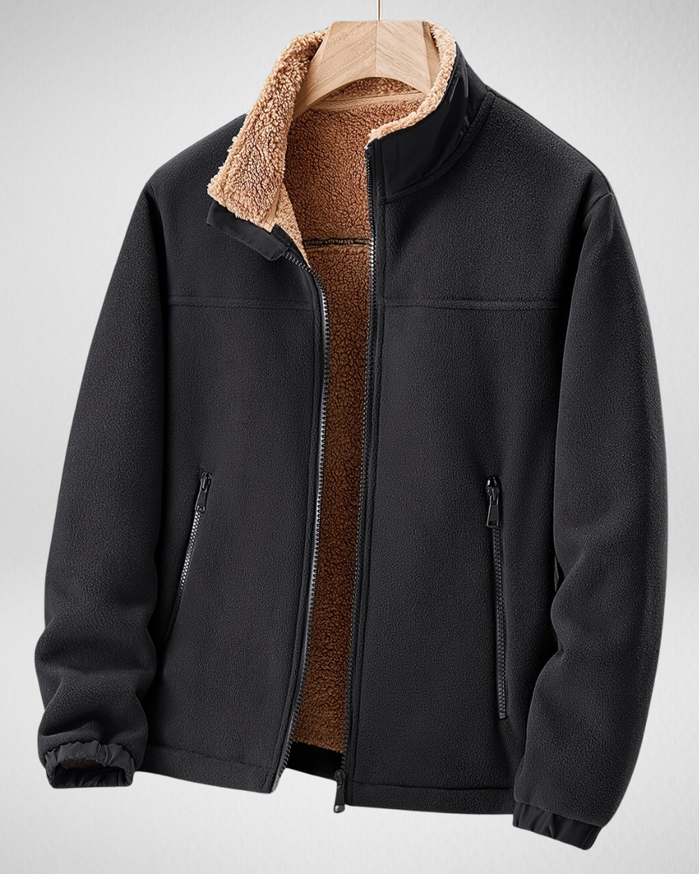 Men's Fleece Jacket For Autumn And Winter Warmth Breathable Comfort For Outdoor Enthusiasts