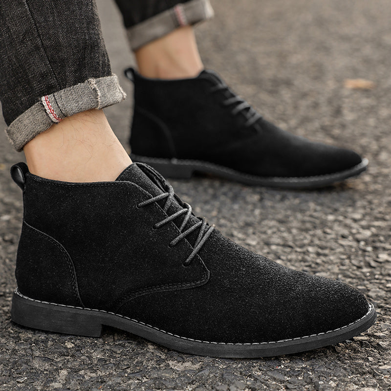 Mats Mens Lace Up Shoes PU Suede All Day Comfort For Modern Men Everyday Style And Durability