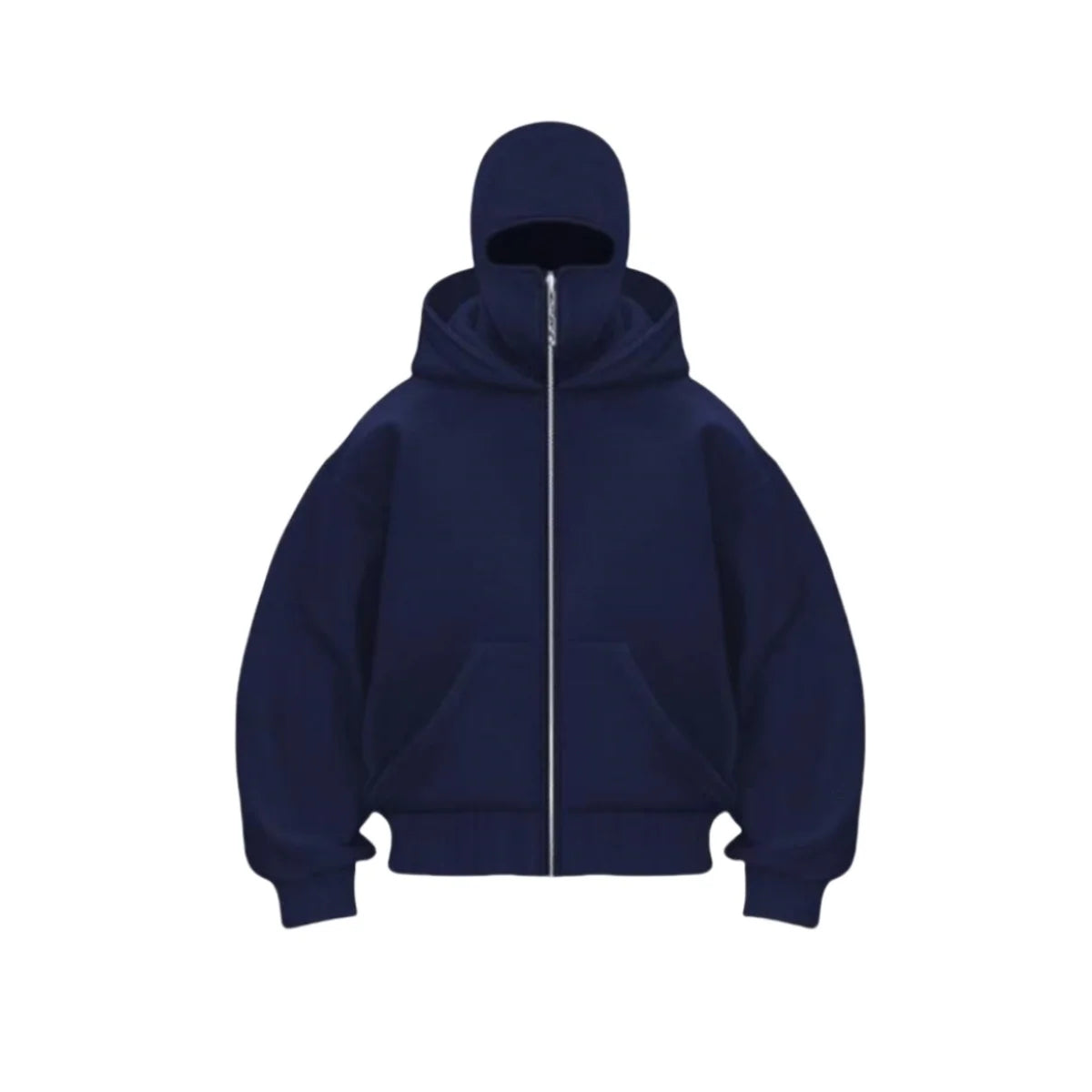 Men's Balaclava Hoodie Sweatshirt With Concealed Face Mask For Streetwear Fans And Cold Weather