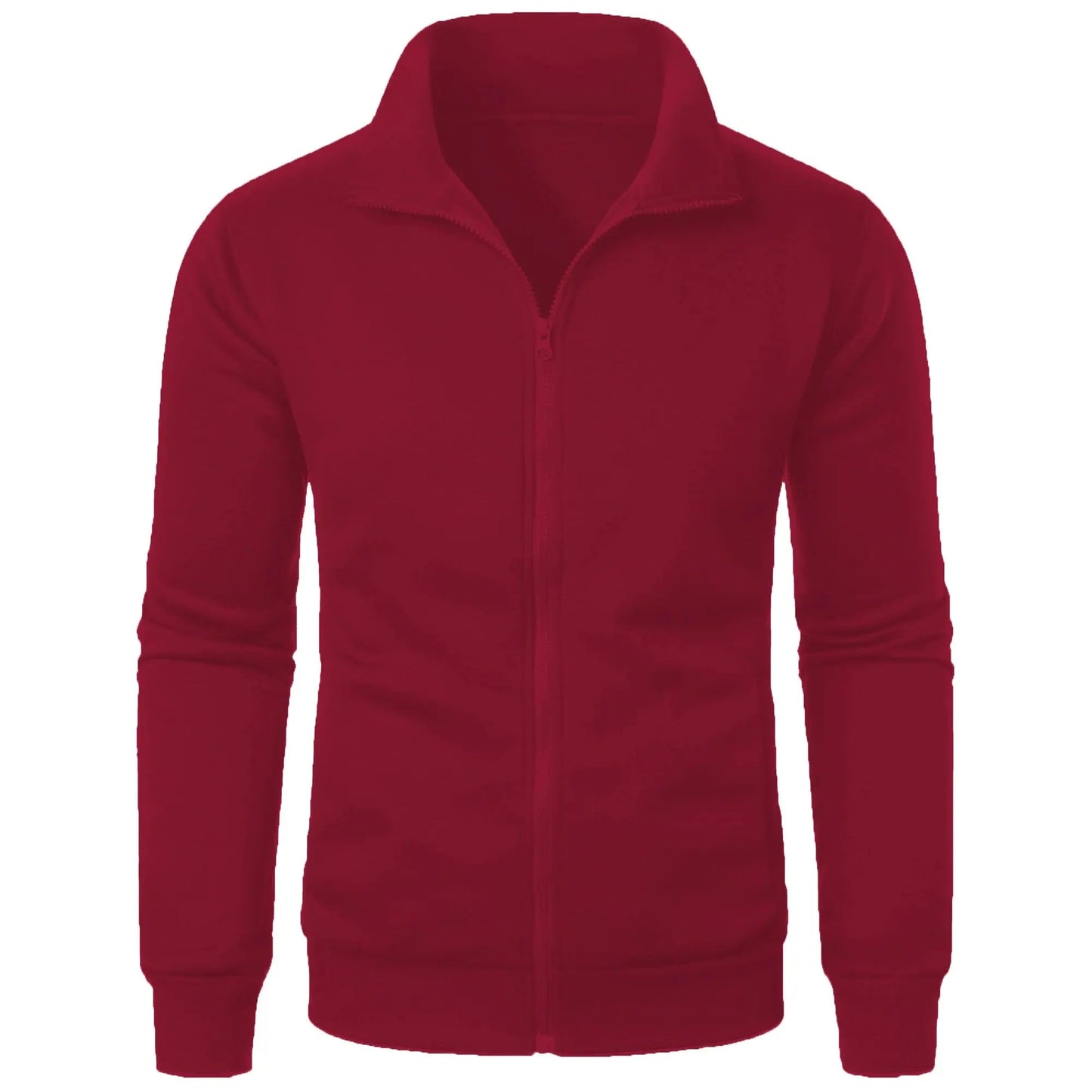 Mens Casual Sport Sweater Zipper Stand Collar For Men