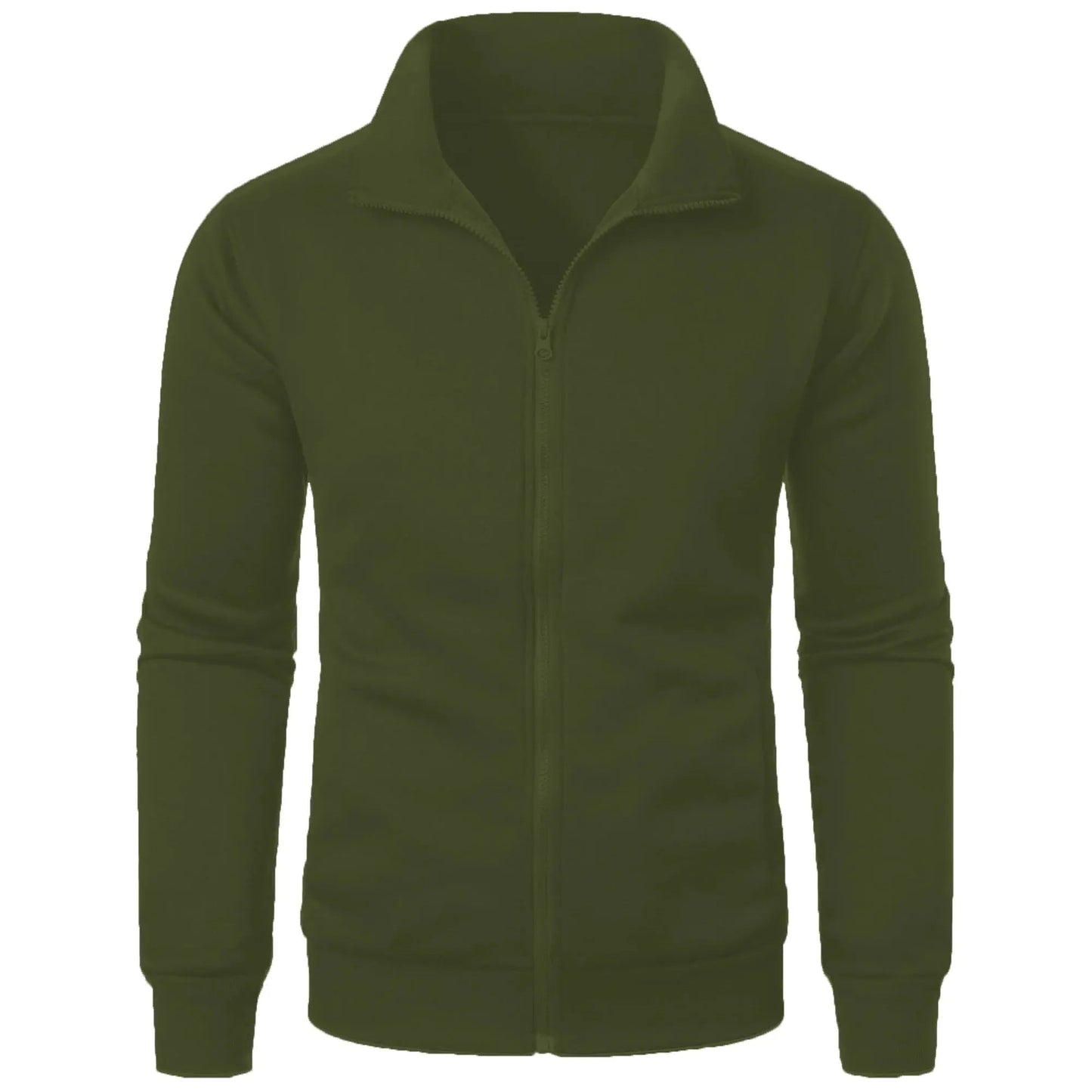 Mens Casual Sport Sweater Zipper Stand Collar For Men