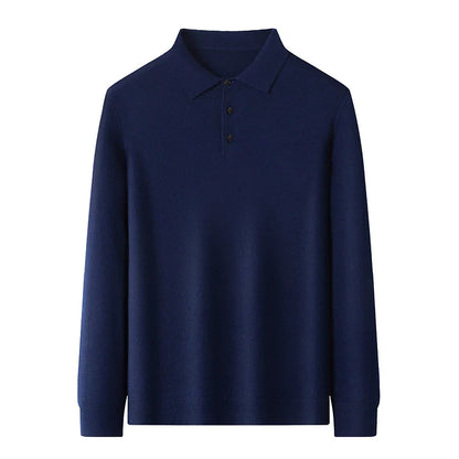 Mens Polo Collar Sweater With Premium Cozy Warmth For Everyday Casual Wear Ideal For Spring And Autumn