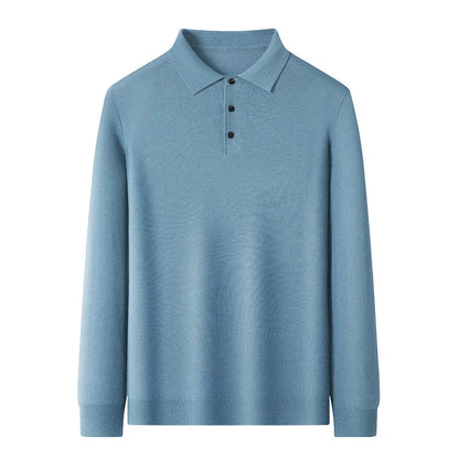 Mens Polo Collar Sweater With Premium Cozy Warmth For Everyday Casual Wear Ideal For Spring And Autumn