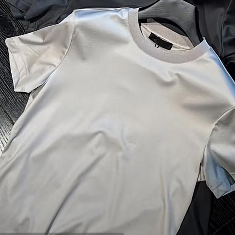 Ice Silk Mens Short Sleeve T Shirt Breathable MoistureWicking Comfort Tee For Men