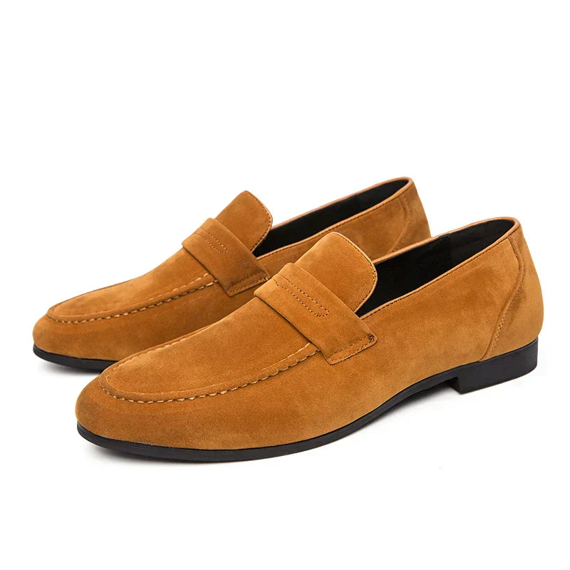 Men's Faux Suede Loafers With Soft Durable Upper For All Day Comfort And Smart Casual Style