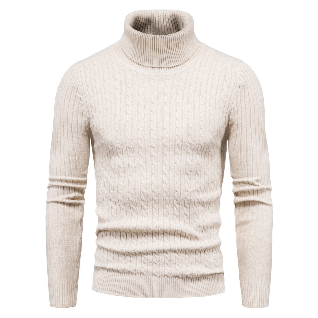 Mens Turtleneck Sweater Breathable Warmth Stylish Functional Knit For Everyday Comfort