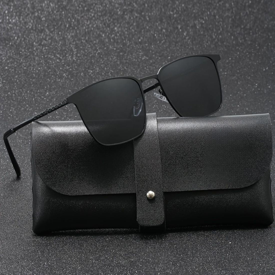 Men's Polarized Sunglasses With Tac Lenses For Glare Reduction And All Day Comfort Minimalist Square Design