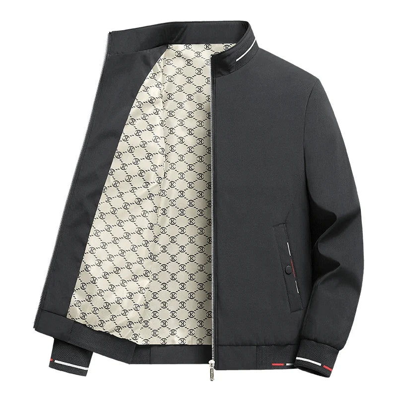 Mens Stand Up Collar Plush Jacket For Men Premium Warmth All Season Elegant Business Style