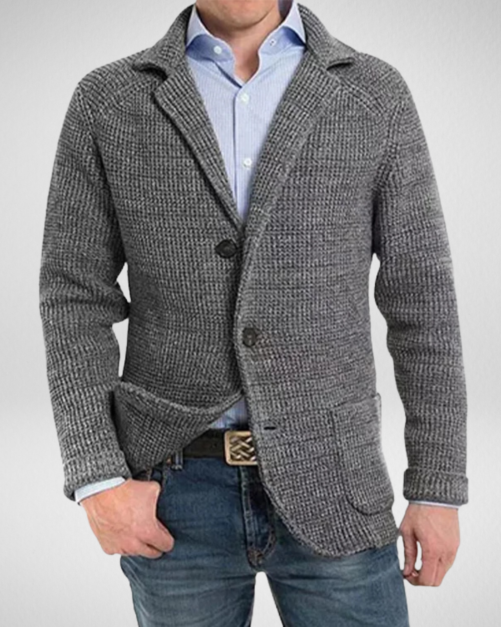 Elegant and Comfortable Casual Men's Knit Blazer