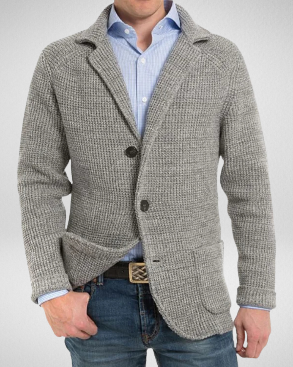 Elegant and Comfortable Casual Men's Knit Blazer