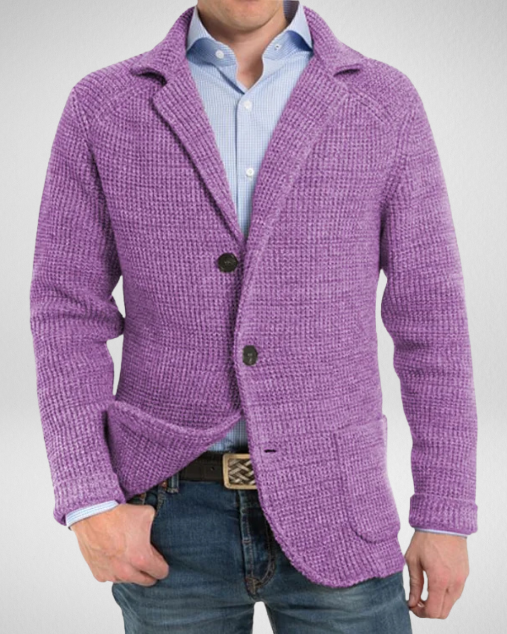 Elegant and Comfortable Casual Men's Knit Blazer