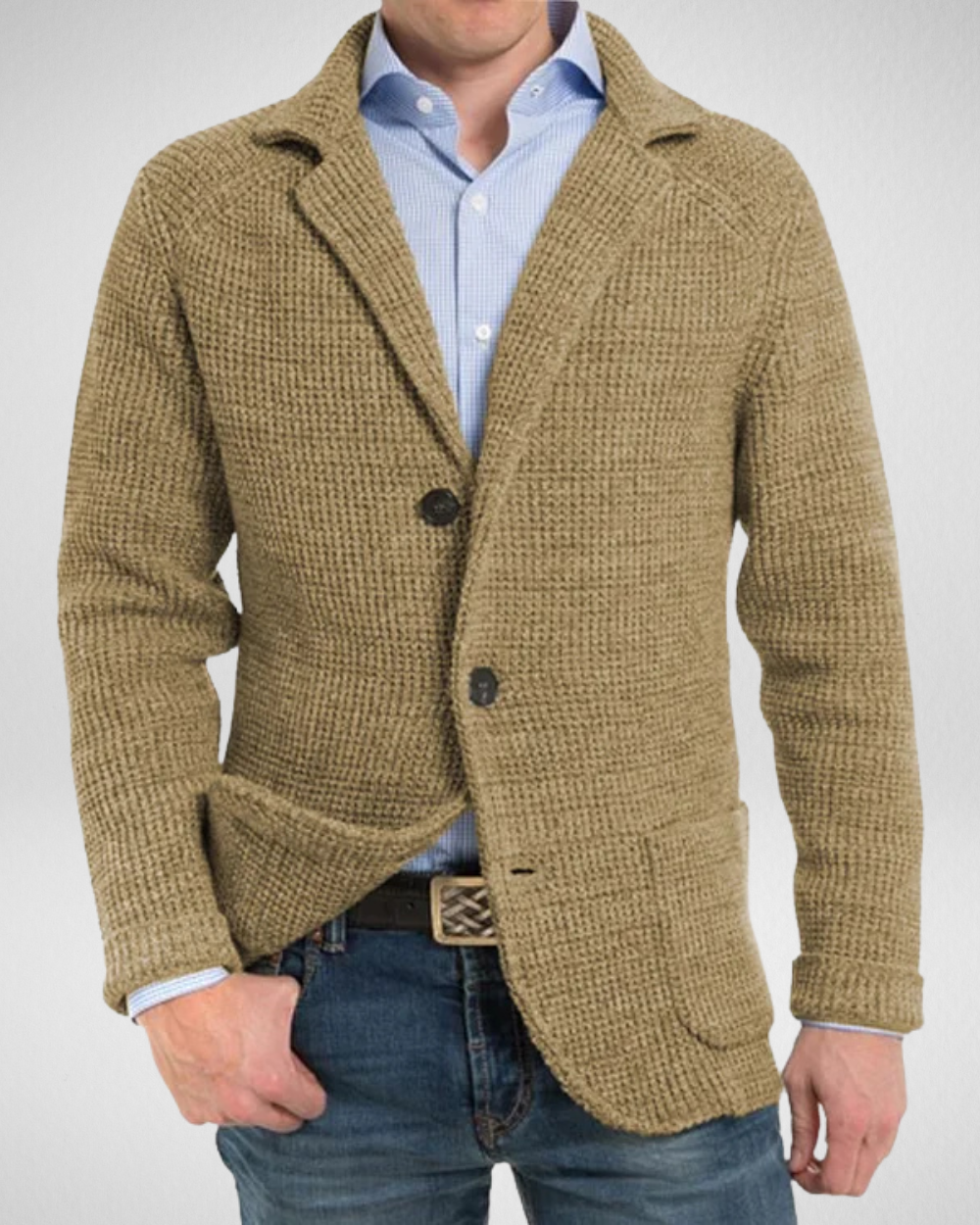Elegant and Comfortable Casual Men's Knit Blazer
