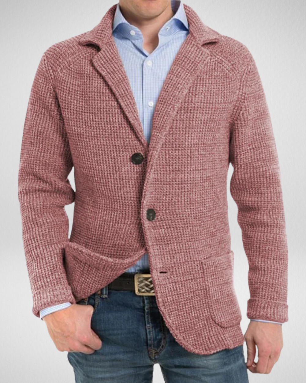 Elegant and Comfortable Casual Men's Knit Blazer