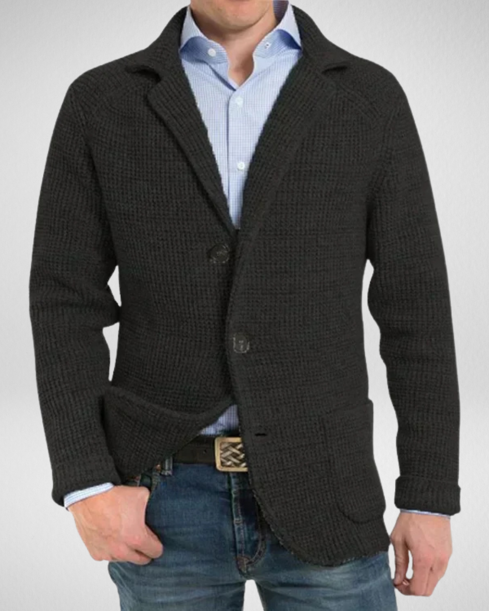Elegant and Comfortable Casual Men's Knit Blazer