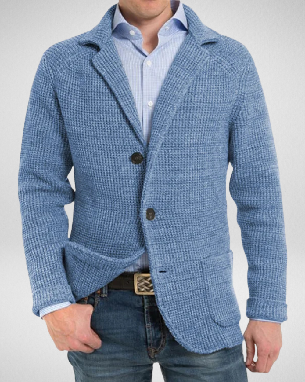 Elegant and Comfortable Casual Men's Knit Blazer