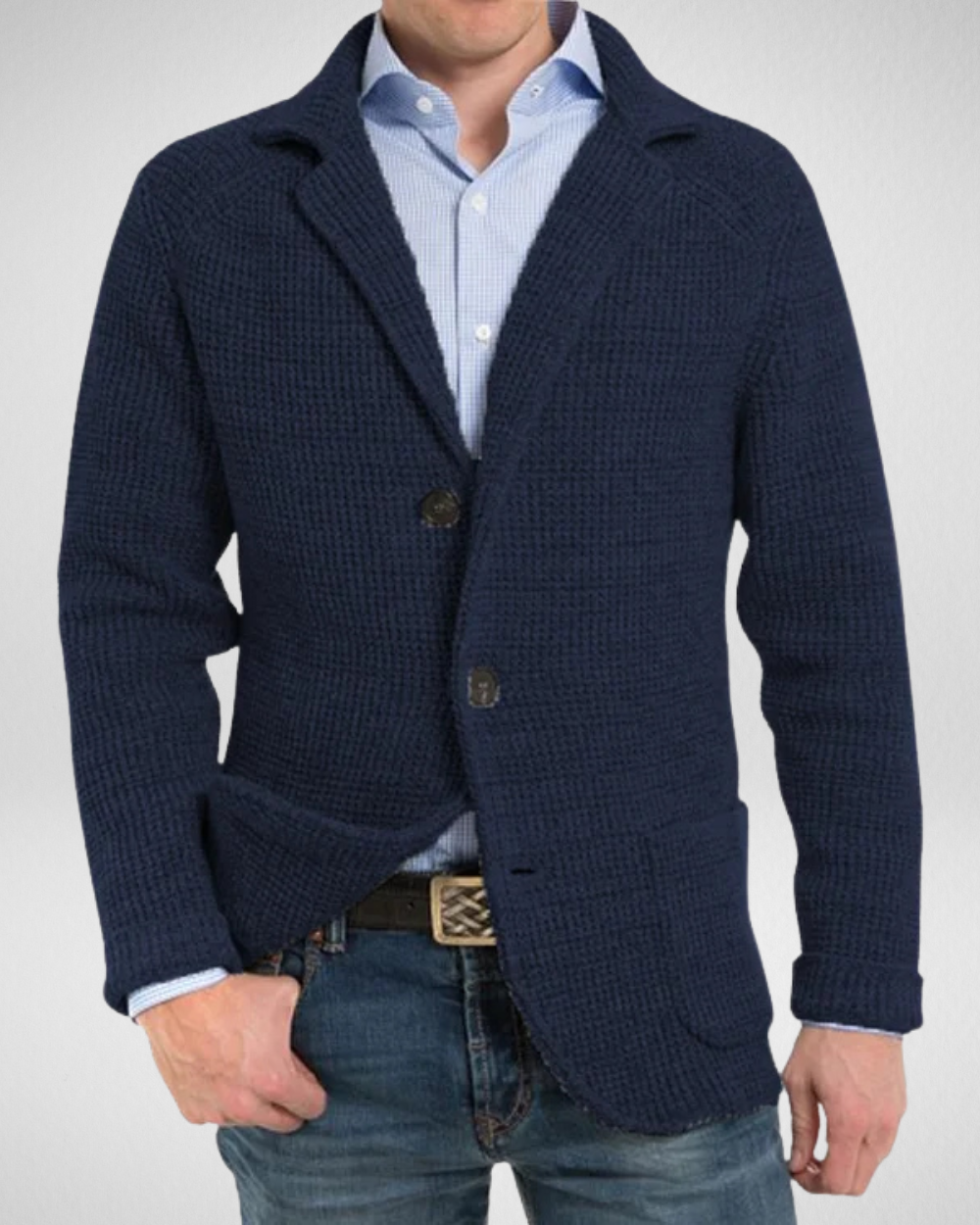 Elegant and Comfortable Casual Men's Knit Blazer