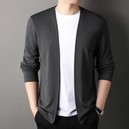 Men's Cardigan With Comfortable Knit Versatile Casual Look For Spring And Autumn Wear