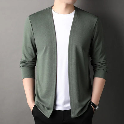 Men's Cardigan With Comfortable Knit Versatile Casual Look For Spring And Autumn Wear