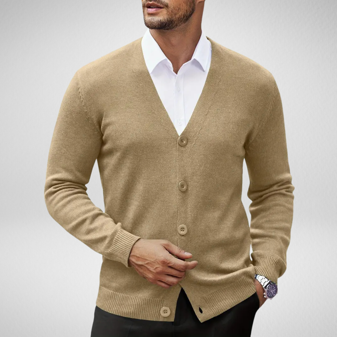 Men's Cardigan With Button Closure Soft Knit Warmth For Men Everyday Wearable Classic