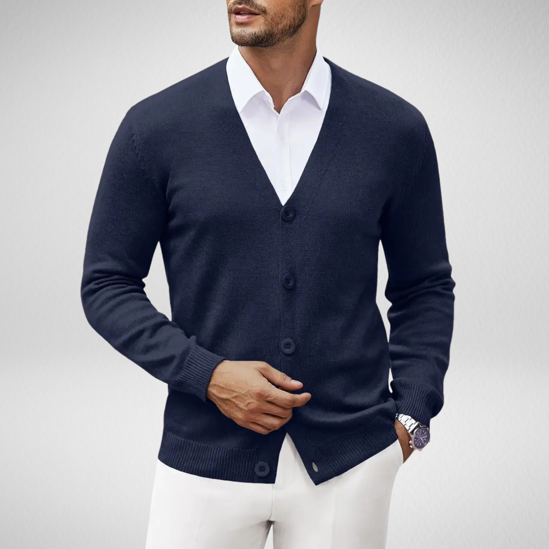 Men's Cardigan With Button Closure Soft Knit Warmth For Men Everyday Wearable Classic