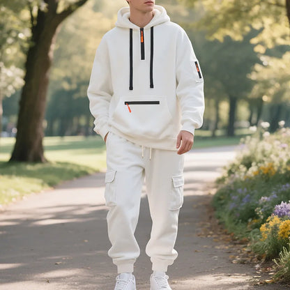 Mens Tracksuit With Zipper And Fleece Lining Premium Durable Polyester For Active Men Sports And Leisure