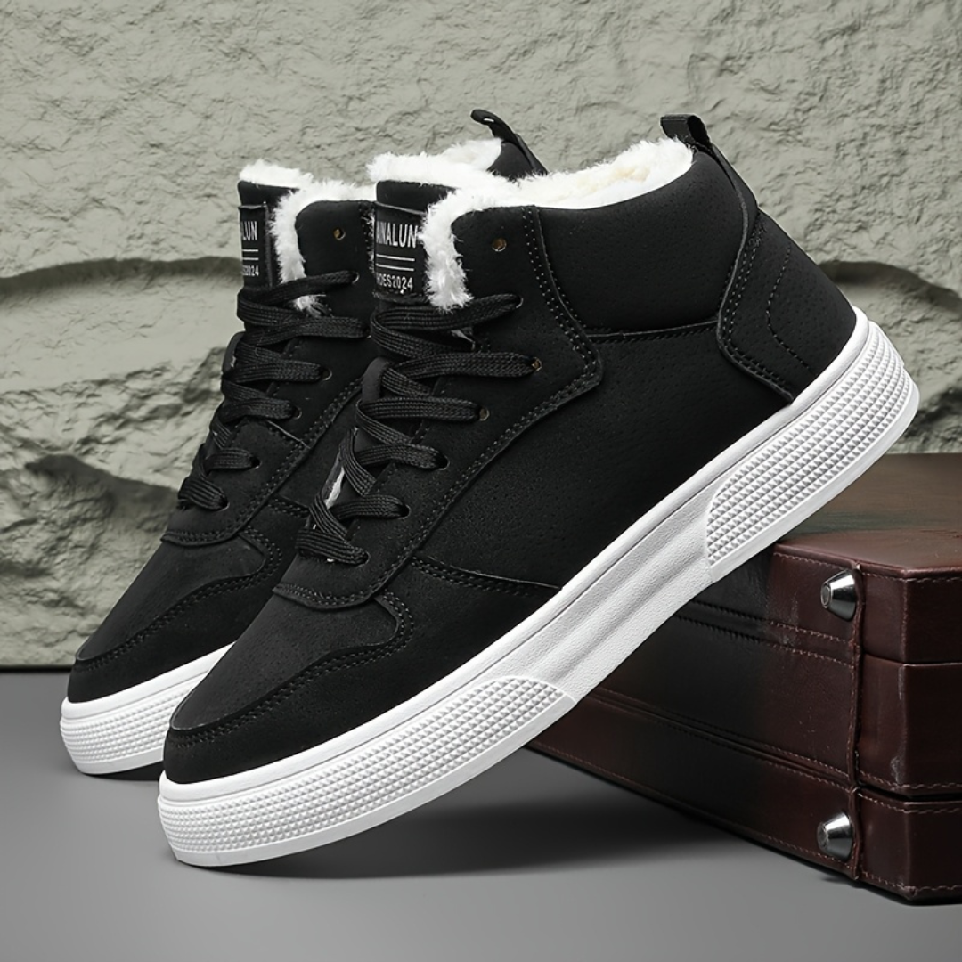 Men's Winter Sneakers With High Shaft And Warm Lining For Cold Weather Comfort For Daily Use