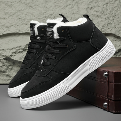 Men's Winter Sneakers With High Shaft And Warm Lining For Cold Weather Comfort For Daily Use