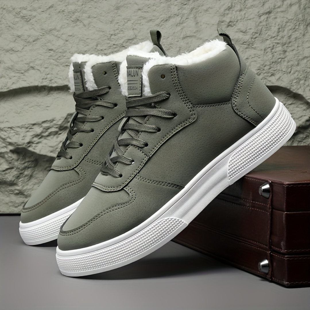 Men's Winter Sneakers With High Shaft And Warm Lining For Cold Weather Comfort For Daily Use