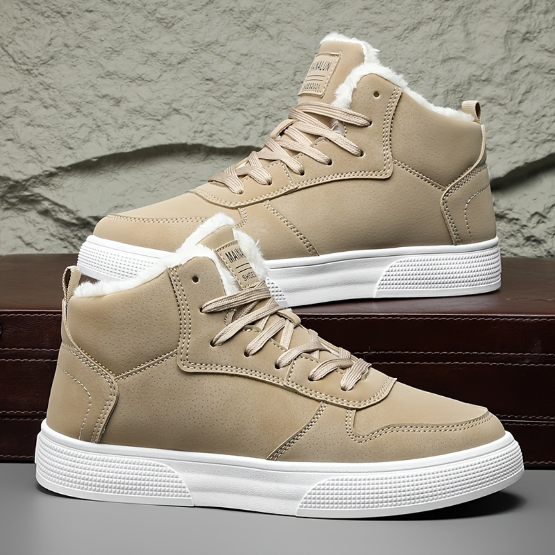 Men's Winter Sneakers With High Shaft And Warm Lining For Cold Weather Comfort For Daily Use