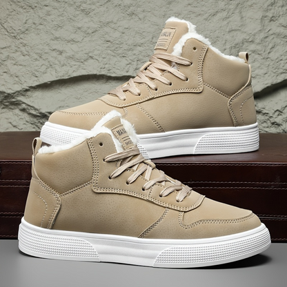 Men's Winter Sneakers With High Shaft And Warm Lining For Cold Weather Comfort For Daily Use